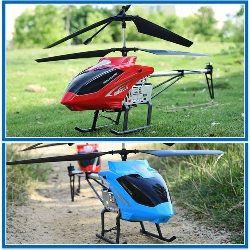 3.5CH 80cm Extra‑Durable RC Helicopter Drone-Silver