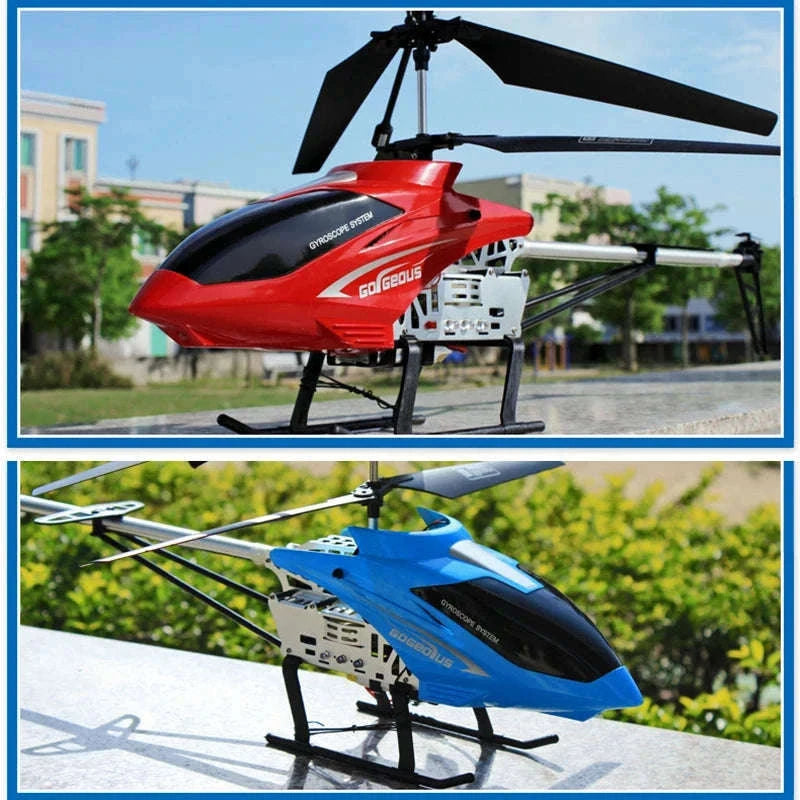 3.5CH 80cm RC Helicopter Drone for Stable Outdoor Flights-Silver