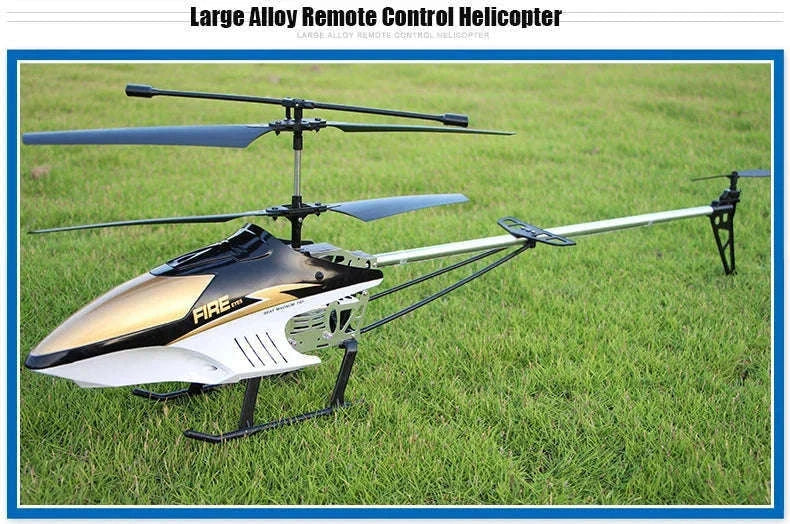 3.5CH 80cm RC Helicopter Drone for Stable Outdoor Flights-Silver