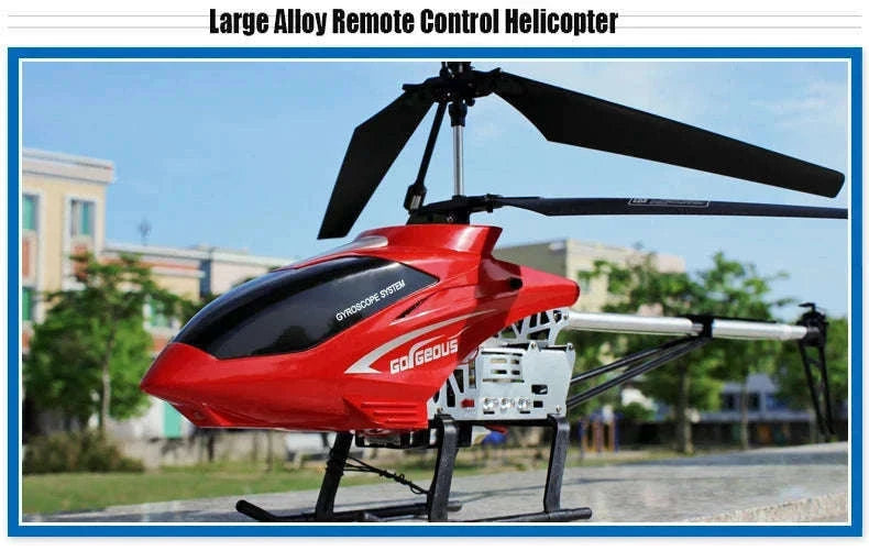 3.5CH 80cm RC Helicopter Drone for Stable Outdoor Flights-Silver