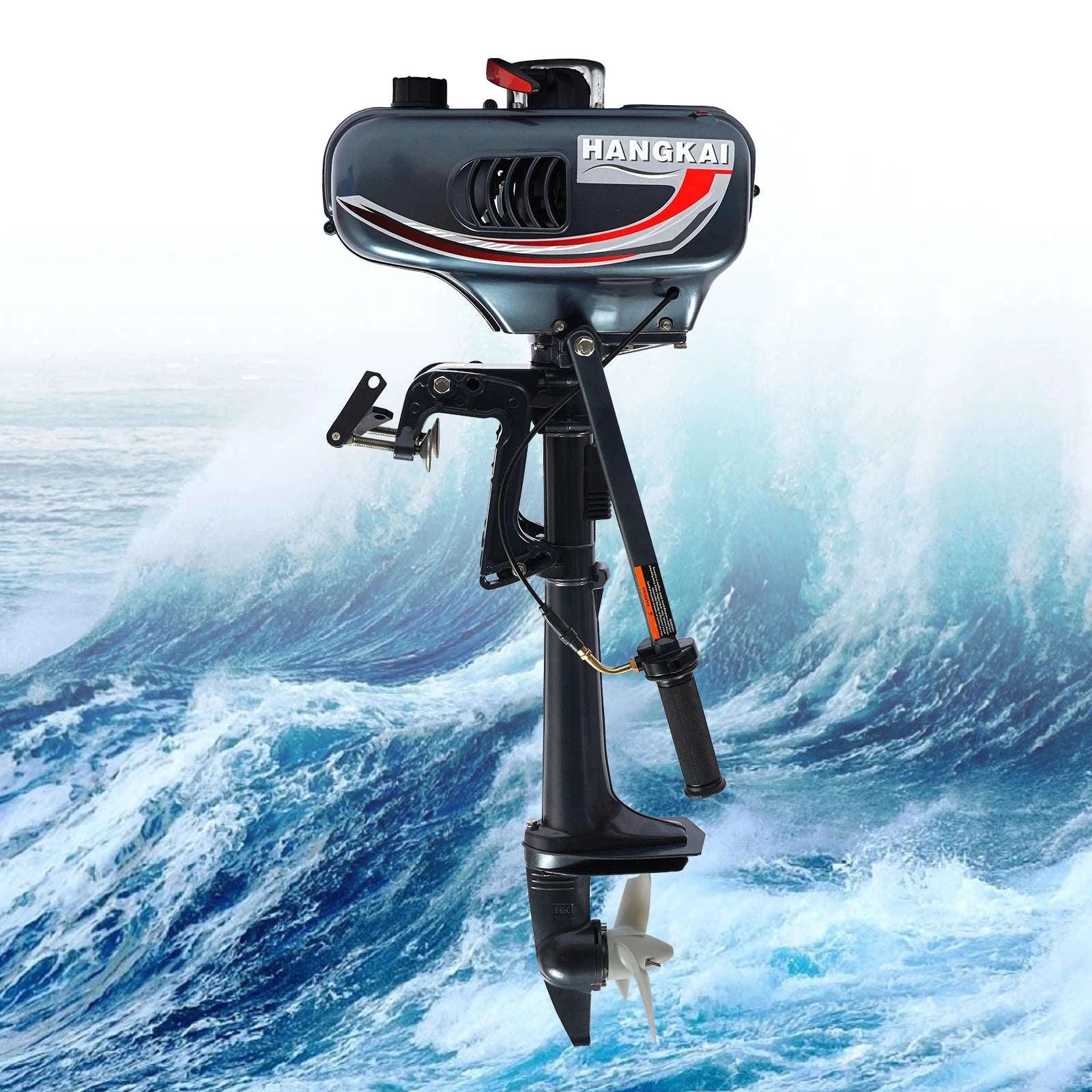 3.5HP Gasoline Outboard Motor with Manual Tilt and Anti-Vortex Plate-black / Germany