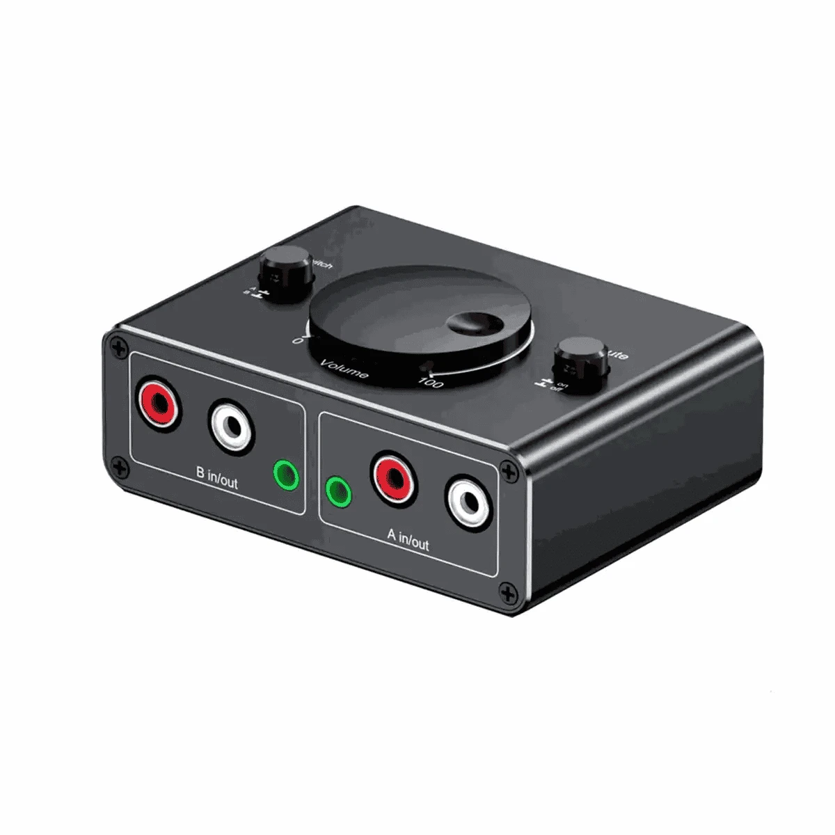 3.5mm & RCA Audio Switcher with Volume Control and Mute-Default Title