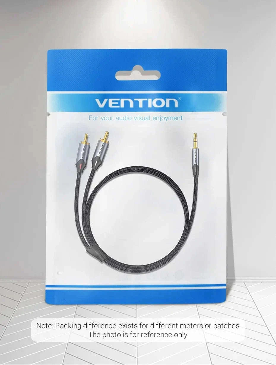 3.5mm to 2 RCA Audio Splitter Cable for Clear Sound-Alloy Shell-PVC / 5m / China Mainland