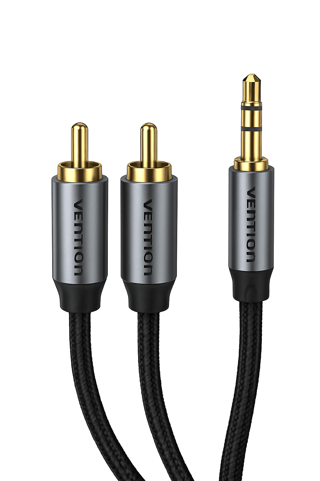 3.5mm to 2 RCA Audio Splitter Cable for Clear Sound-Alloy Shell-PVC / 5m / China Mainland