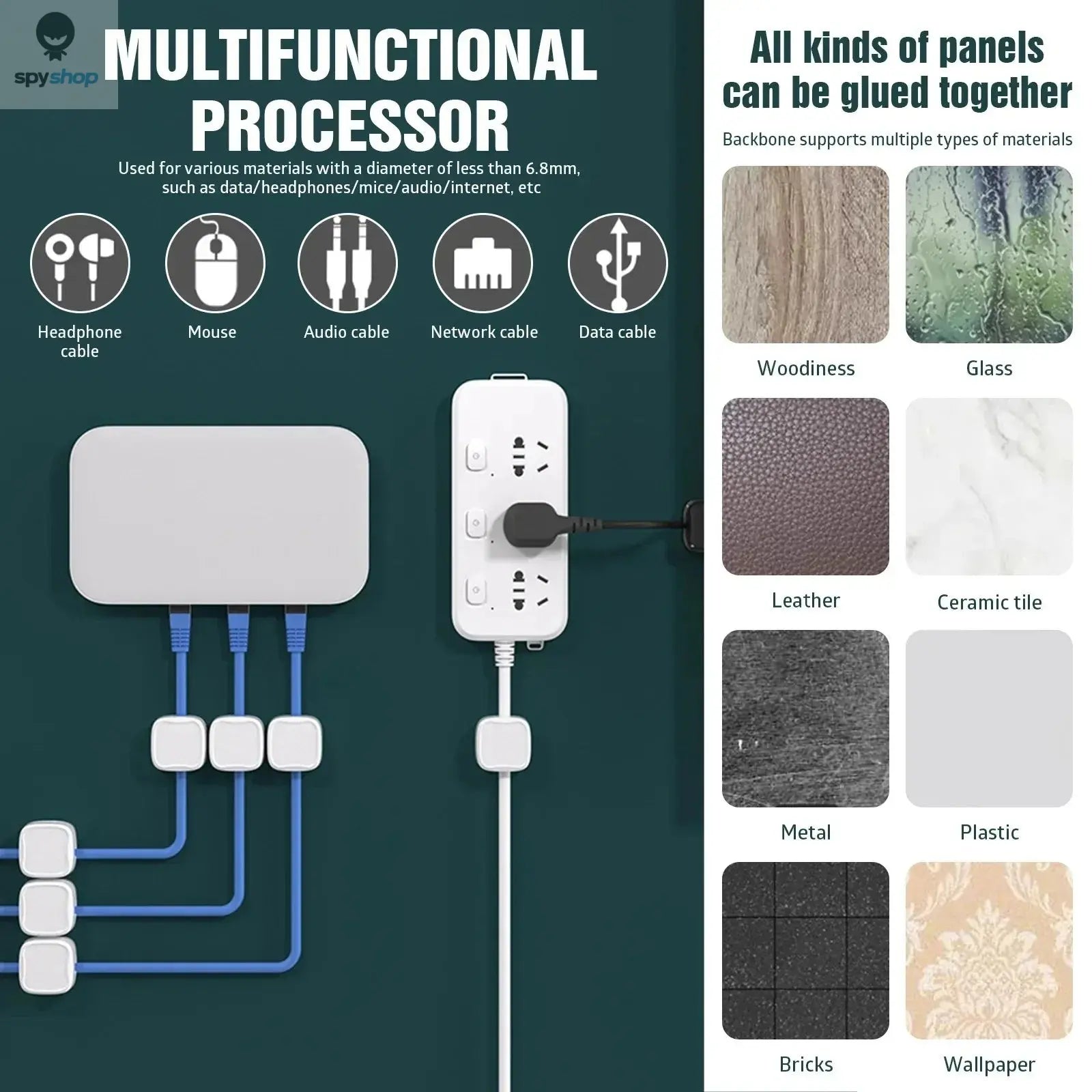 3/6PCS Magnetic Cable Clips Cable Smooth Adjustable Cord Holder Under Desk Cable Management Wire Keeper Cable Organizer ﻿ Spy-shop.com