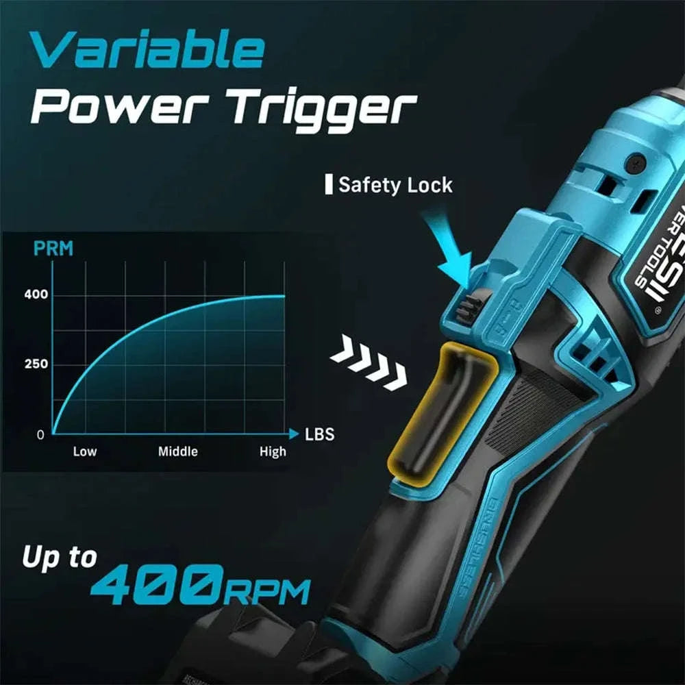 3/8" 21V Cordless Electric Ratchet Wrench 80Nm Extended Neck Rechargeable-Extended 80nm / Germany