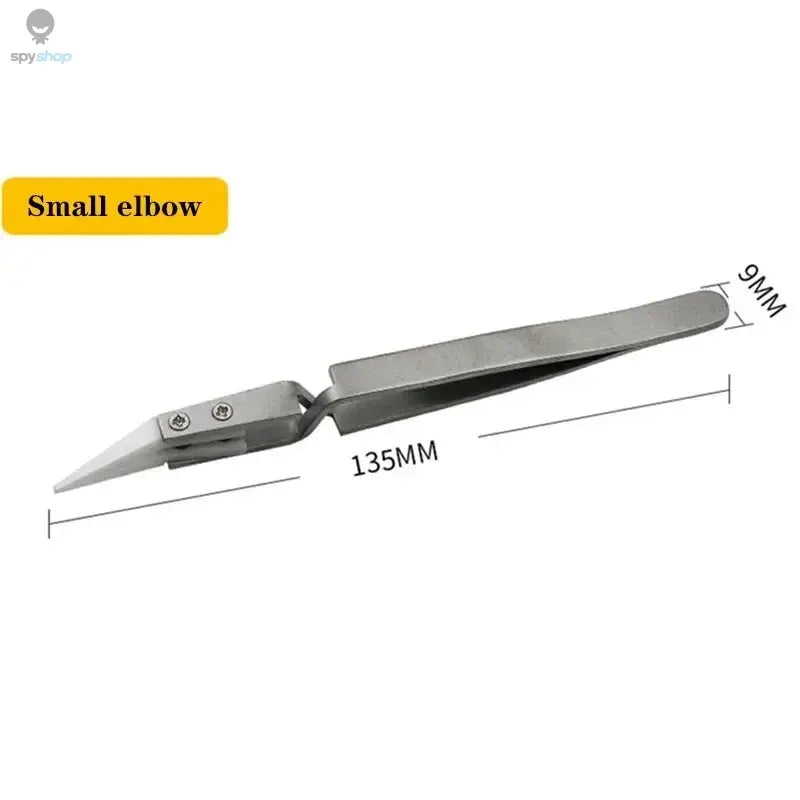 3 Pcs Ceramic Straight Tip Electronic Soldering Tweezers, Anti-Static Reverse Acid Resistant Precision Chuck Ceramic Tweezers 
