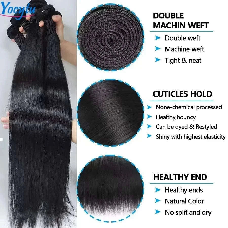 3 Bundle Straight Human Hair Bundles, 20 Inch, Natural Look-Remy Hair / 15%-20% / france|20222426
