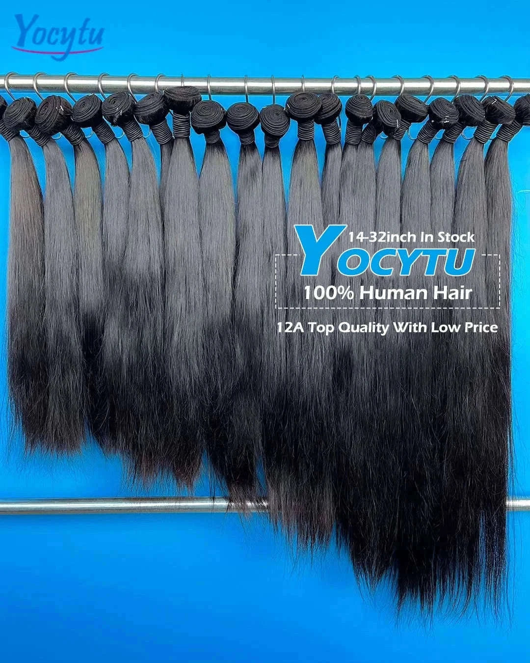 3 Bundle Straight Human Hair Bundles, 20 Inch, Natural Look-Remy Hair / 15%-20% / france|20222426