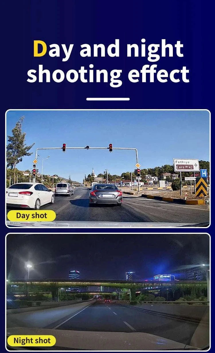 3 Camera Dash Cam 1080P Front Interior Rear with 4" Display-front inside rear / United States