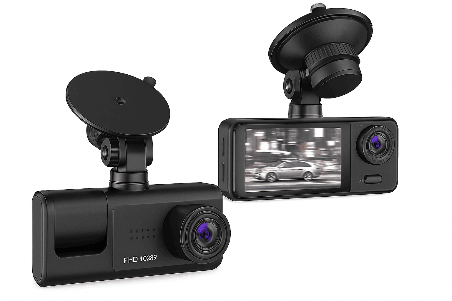 3 Camera Dash Cam with IR Night Vision and Loop Recording-3 camera no card