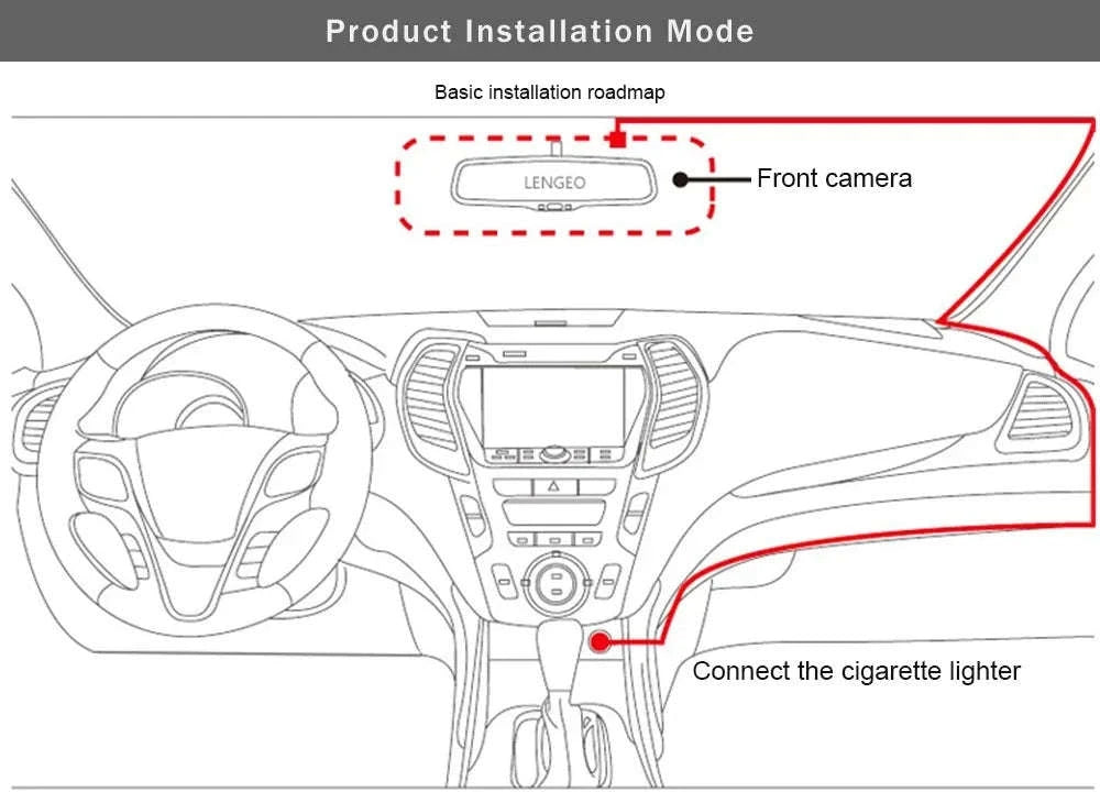 3 Channel Dash Cam 1080P Front Rear Interior Camera with WiFi Night Vision Parking Mode-X01-NOWIFI-2CAM / NONE