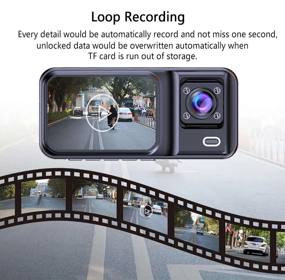 3 Channel Dash Cam for Cars-3 Channel / With 32G TF Card