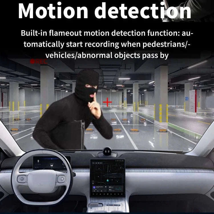 3-Channel Dash Camera with 1080P Front, Inside, Rear View-front inside rear / United States / None