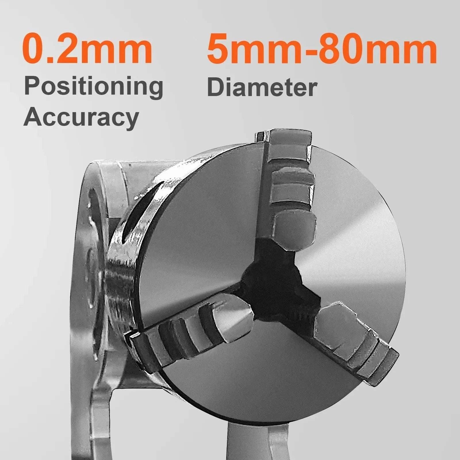 3-Claw Rotary Axis for Fiber Laser Engraving 5–80mm Cylinders-Rotary Axis / United States