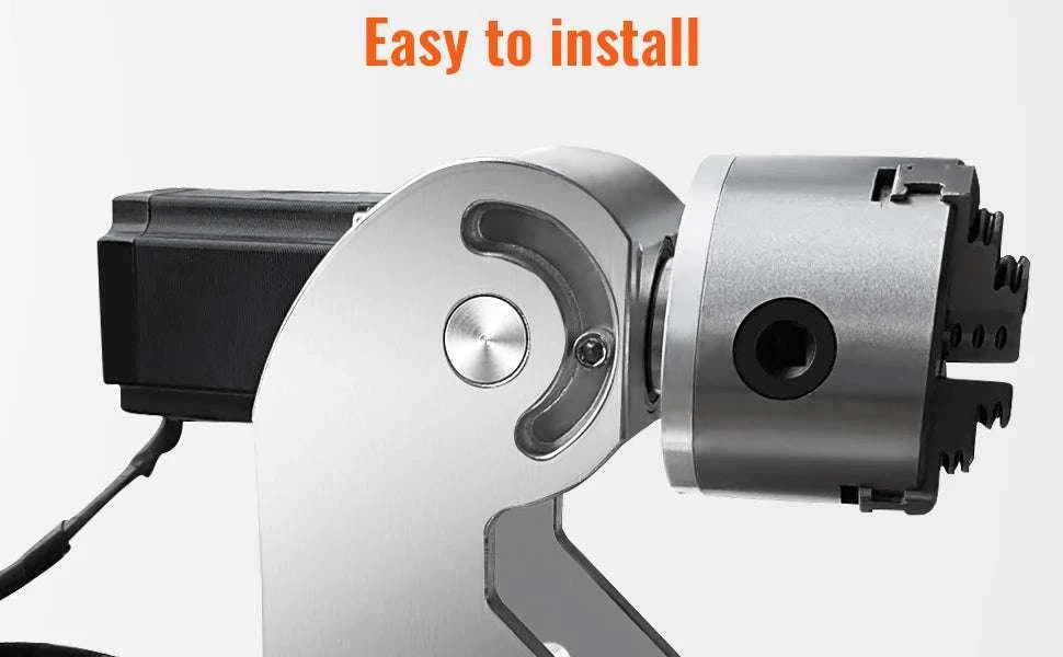 3-Claw Rotary Axis for Fiber Laser Engraving 5–80mm Cylinders-Rotary Axis / United States