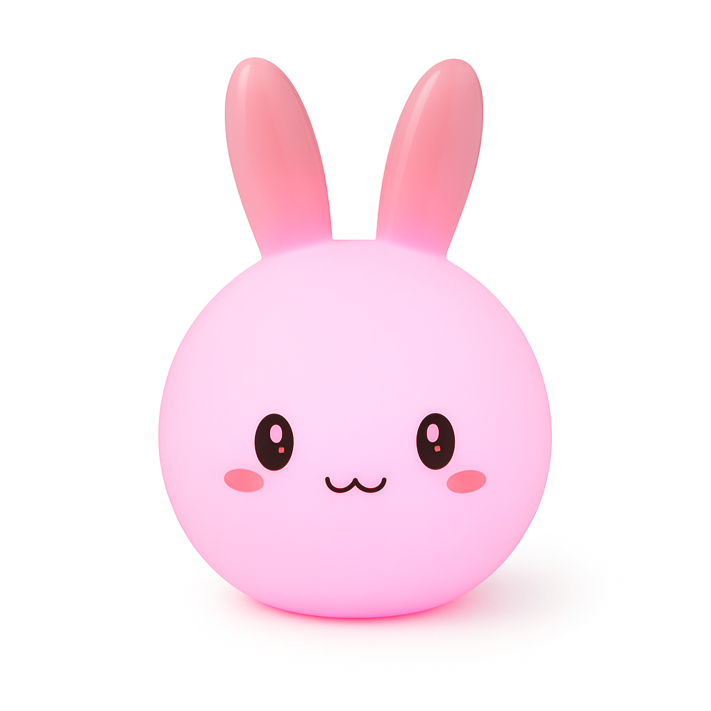 3 Colors LED Cartoon Rabbit Night Lamp Switch ON/OFF Wall Light AC 220V US Plug Bedside Lamp Decor For Children Kids Gifts - Spy-shop.com