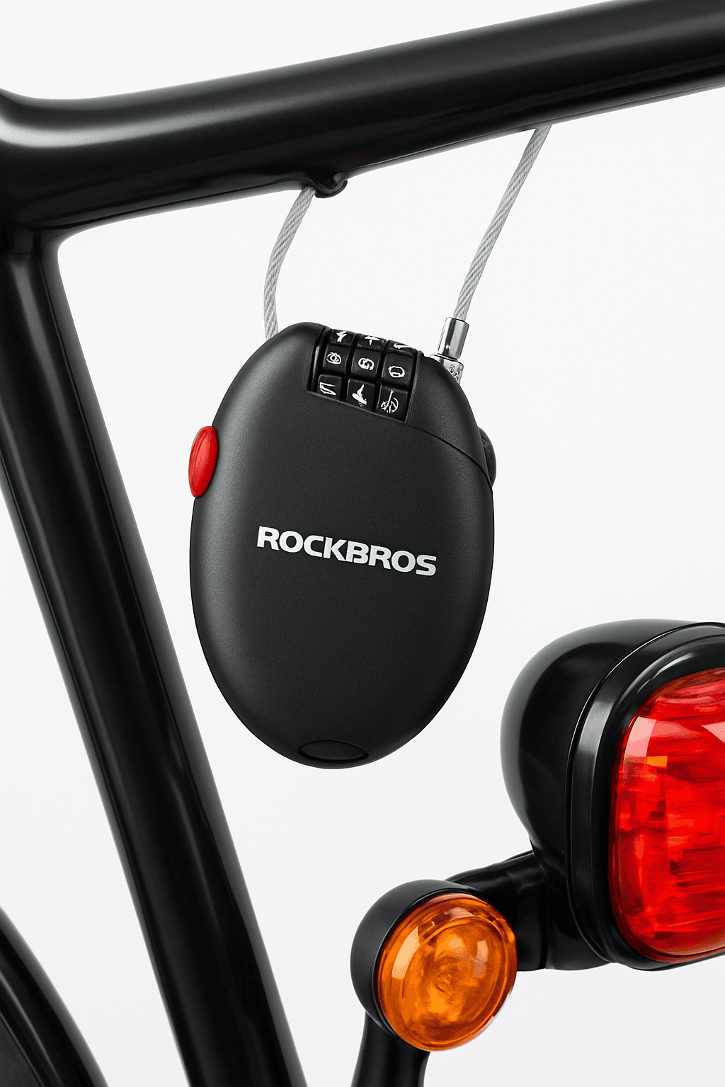3-Digit Bicycle Cable Lock Steel Anti-Theft Helmet & Bike Lock-TL0956
