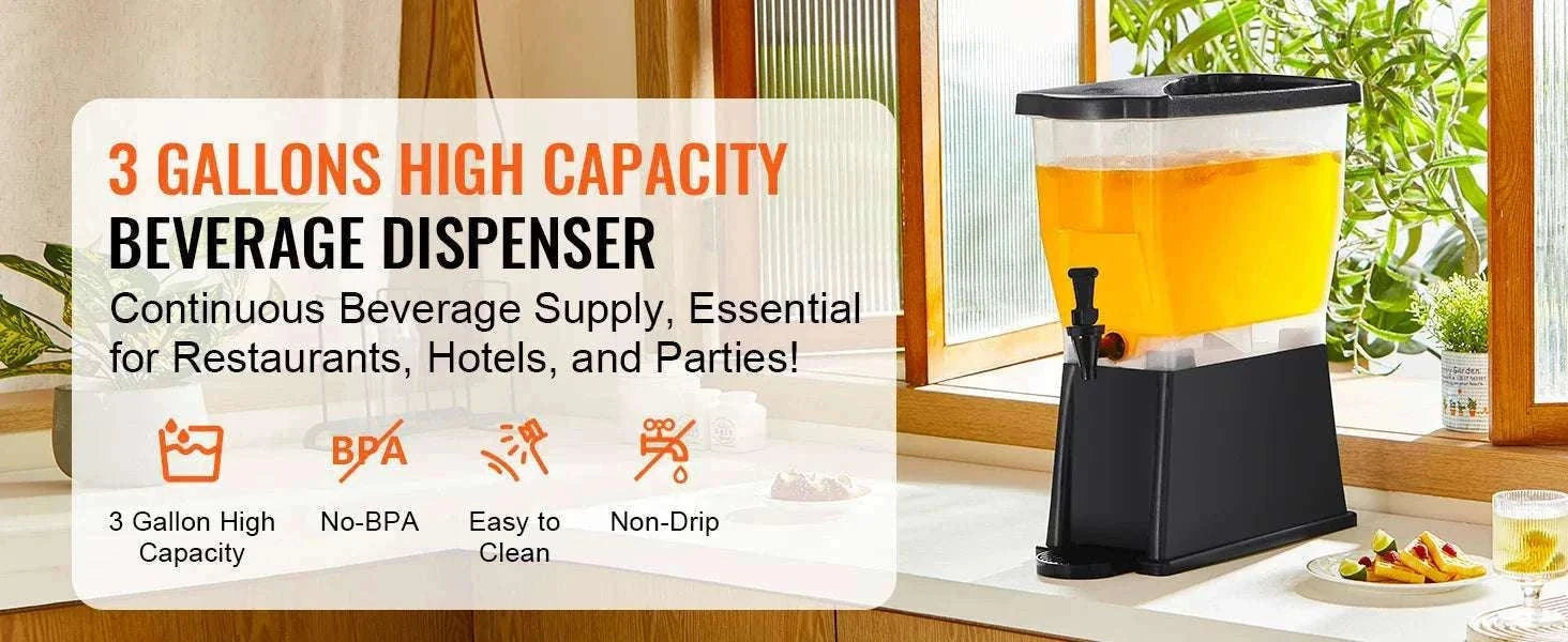 3 Gallon Beverage Dispenser with Stand, Spigot & Lid-Poland
