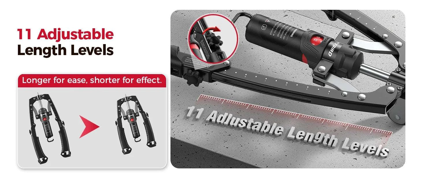 3-in-1 Adjustable Arm Trainer with Ab Roller & Hydraulic Resistance-Black / United States