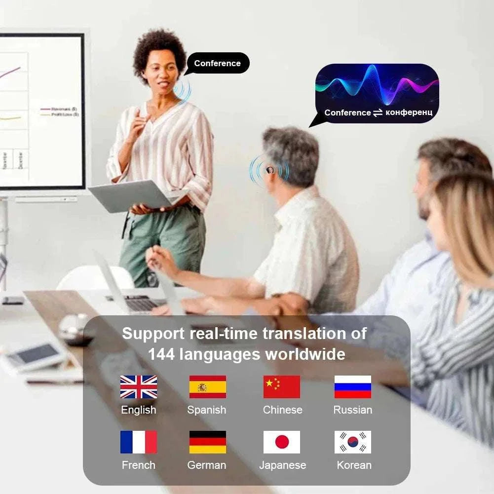 3‑in‑1 AI Translator Earbuds with Real‑Time Voice Translation-Beige BT5.3 hot sale
