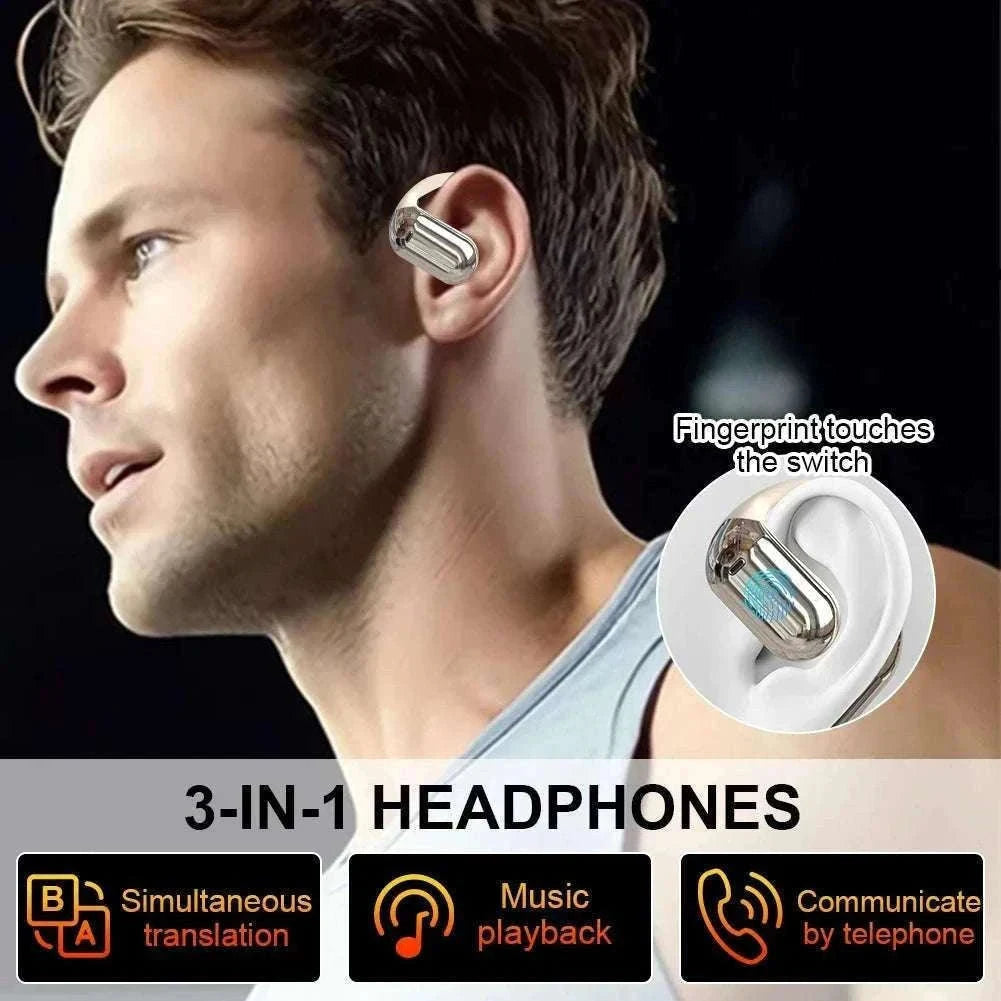 3-in-1 AI Translator Earbuds with Real-Time Voice Translation-Beige BT5.3 hot sale