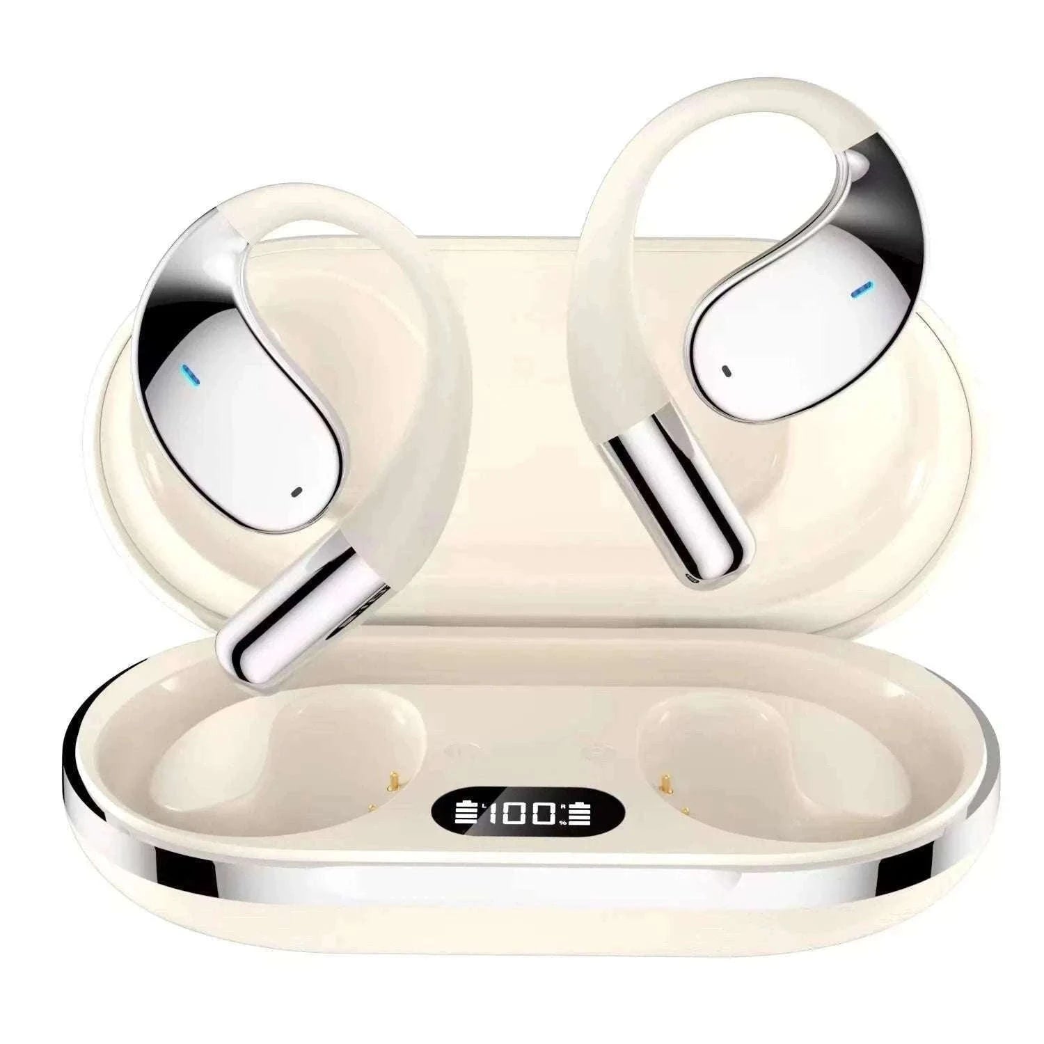 3-in-1 AI Translator Earbuds with Real-Time Voice Translation-Beige BT5.3 hot sale