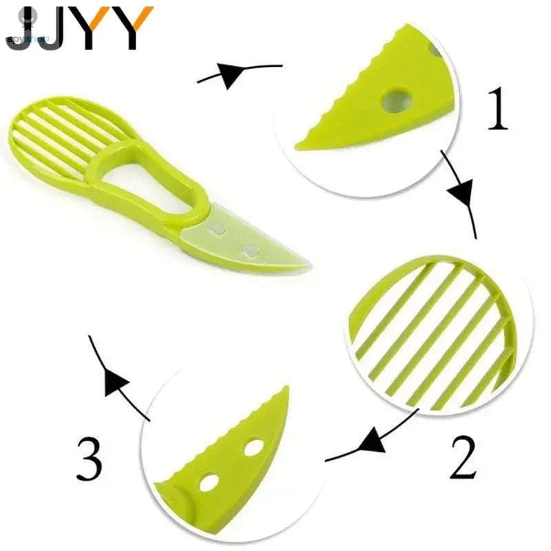 3-in-1 Avocado Slicer & Butter Cutter – Safe, Quick, Multi‑Purpose Prep Tool-Yellow