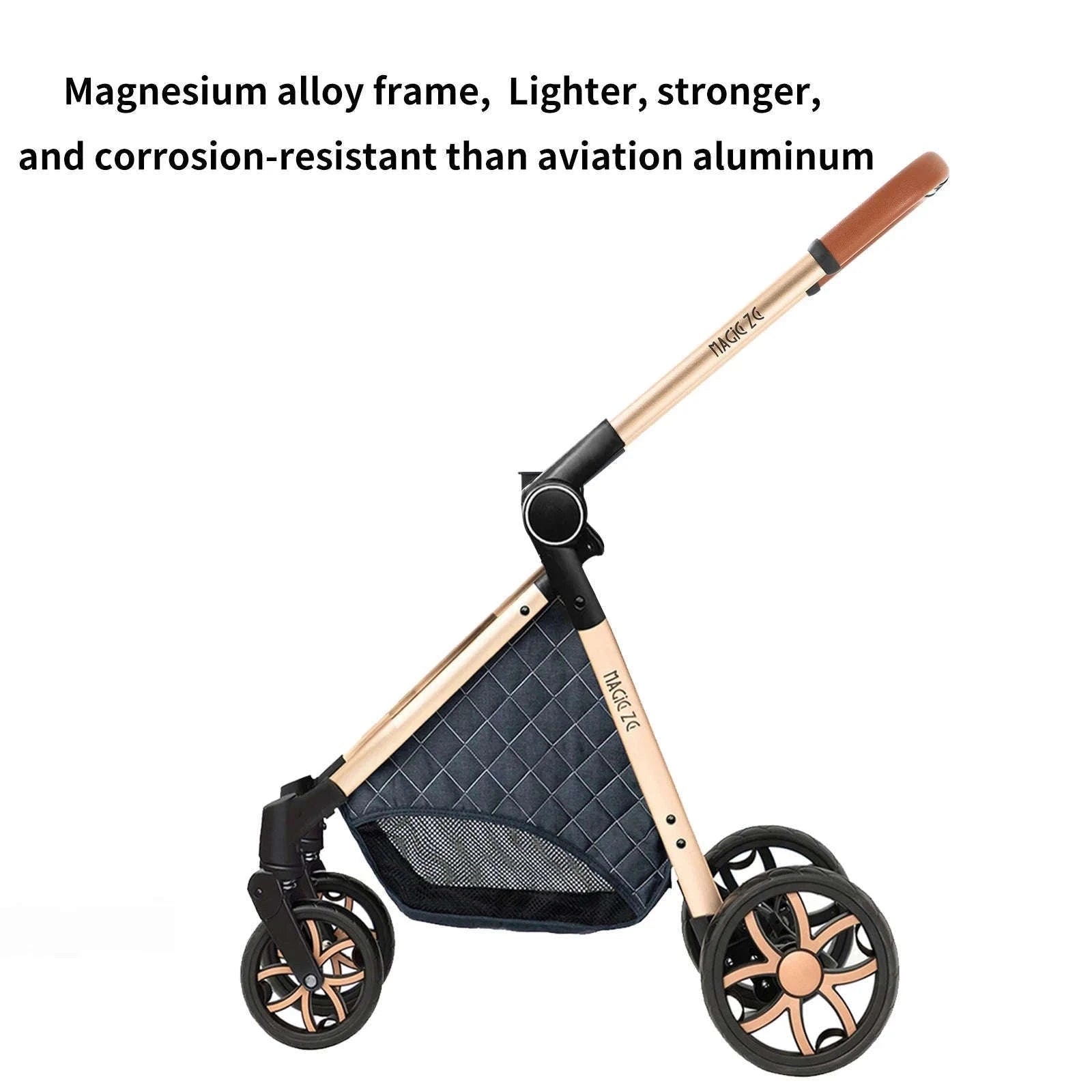 3-in-1 Baby Stroller Travel System Pushchair-V9-CHOCOLATE