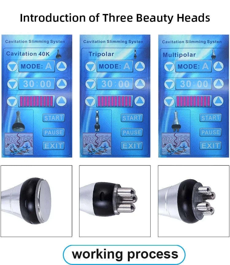 3-in-1 Beauty Body Slimming Massager Cavitation Machine-3 in 1 / spain