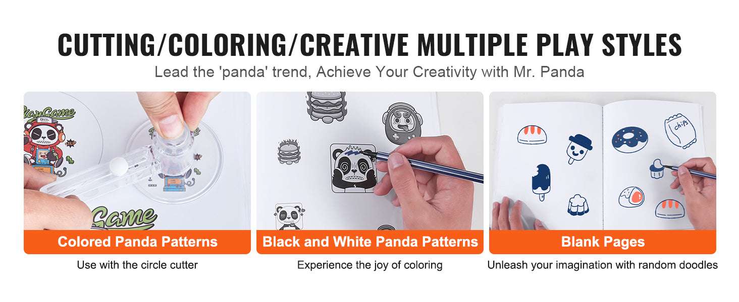 3-in-1 Button Maker Machine Kit with Panda Book & 3 Sizes-3in1 Pink / GERMANY