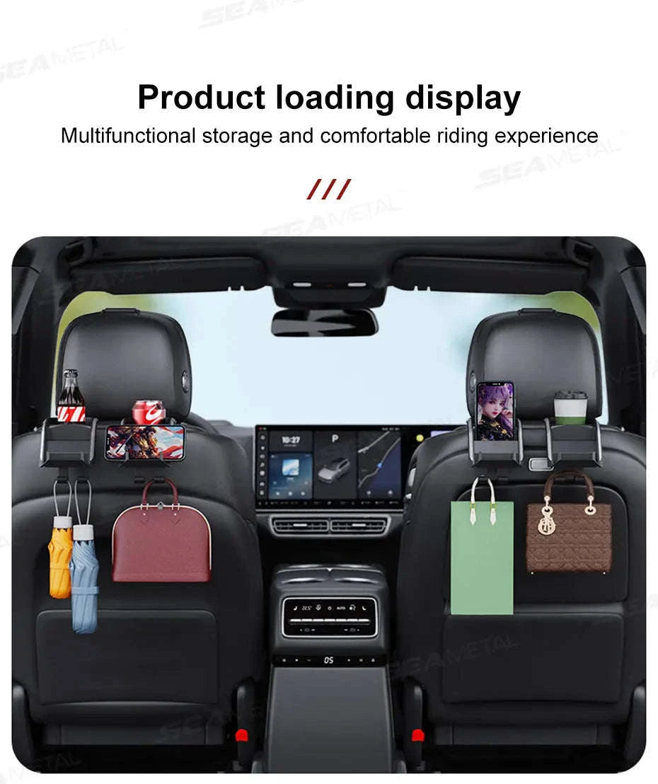 3 in 1 Car Headrest Cup Holder with Phone Mount and Hook-1 pc