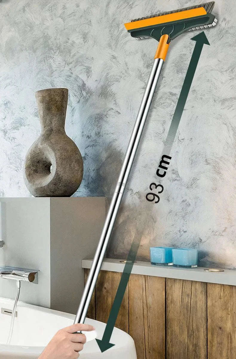 3-in-1 Cleaning Brush with Rotating Head and Long Handle-White-102CM / 3 in 1