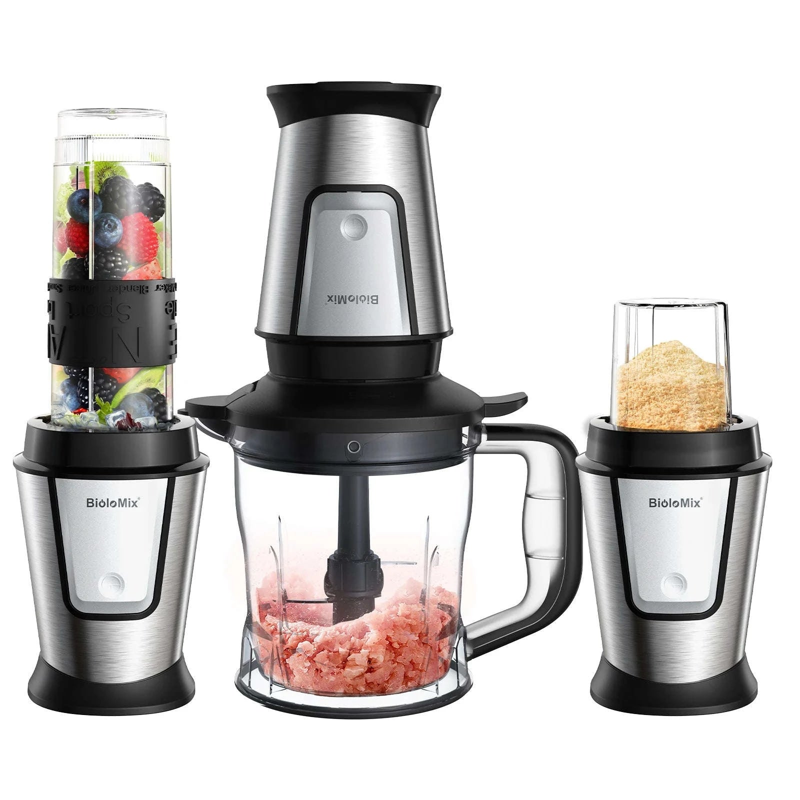 3-in-1 Food Processor 700W Blender, Chopper and Grinder-TB23M / US / United States