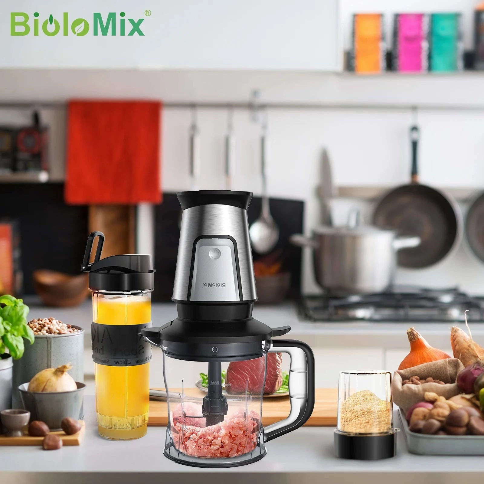 3-in-1 Food Processor 700W Blender, Chopper and Grinder-TB23M / US / United States