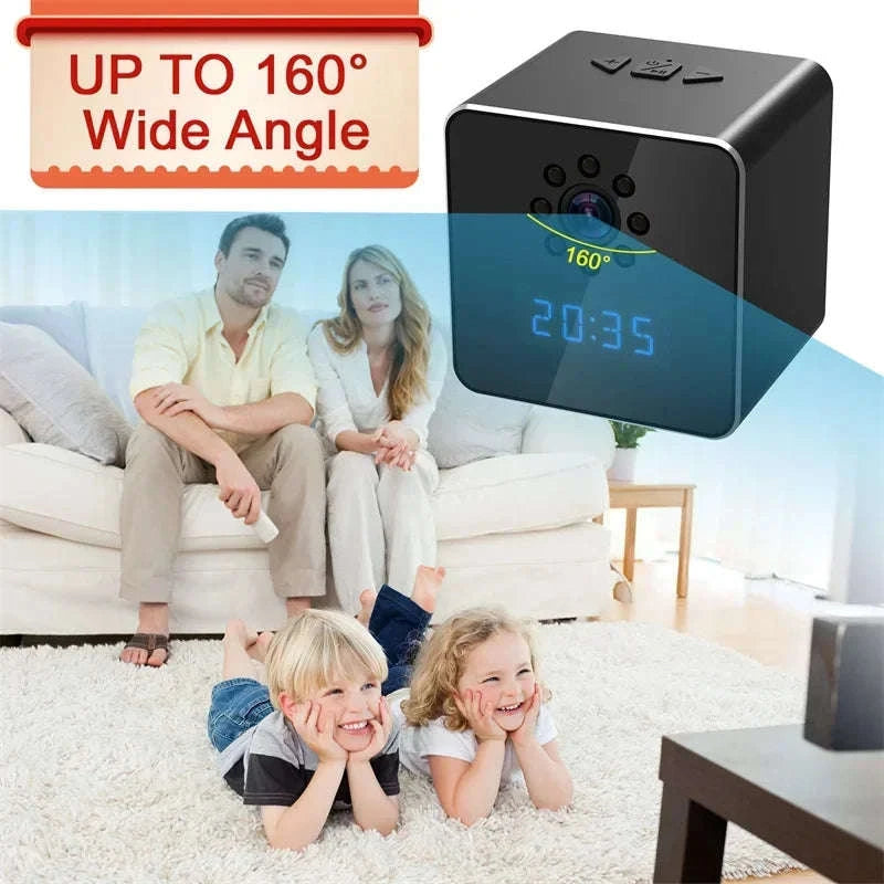 3 in 1 HD 1080P Wifi IP Clock Camera Desk Bluetooth Speakers Time Display Video Recorders Home Office Video Surveillance Camera-camera with 128GB