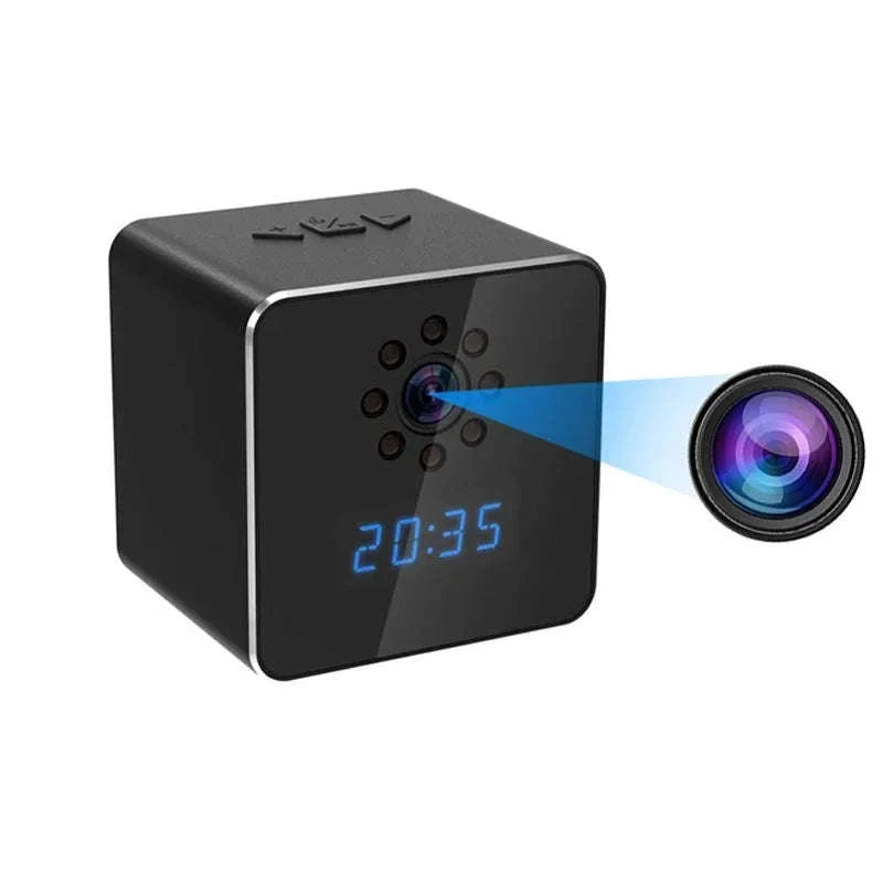 3 in 1 HD 1080P Wifi IP Clock Camera Desk Bluetooth Speakers Time Display Video Recorders Home Office Video Surveillance Camera-camera with 128GB