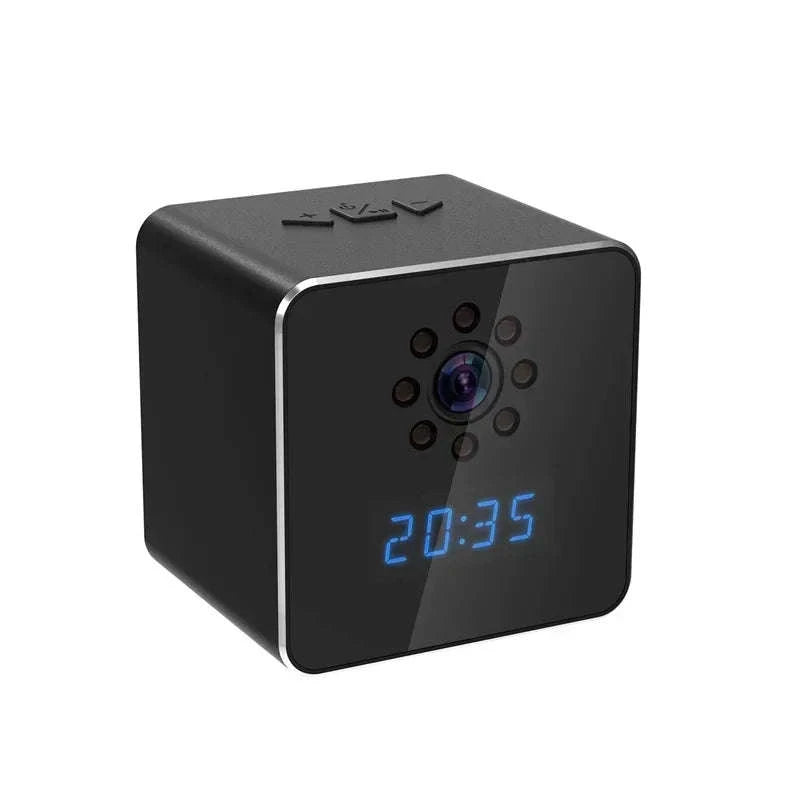 3 in 1 HD 1080P Wifi IP Clock Camera Desk Bluetooth Speakers Time Display Video Recorders Home Office Video Surveillance Camera-camera with 128GB