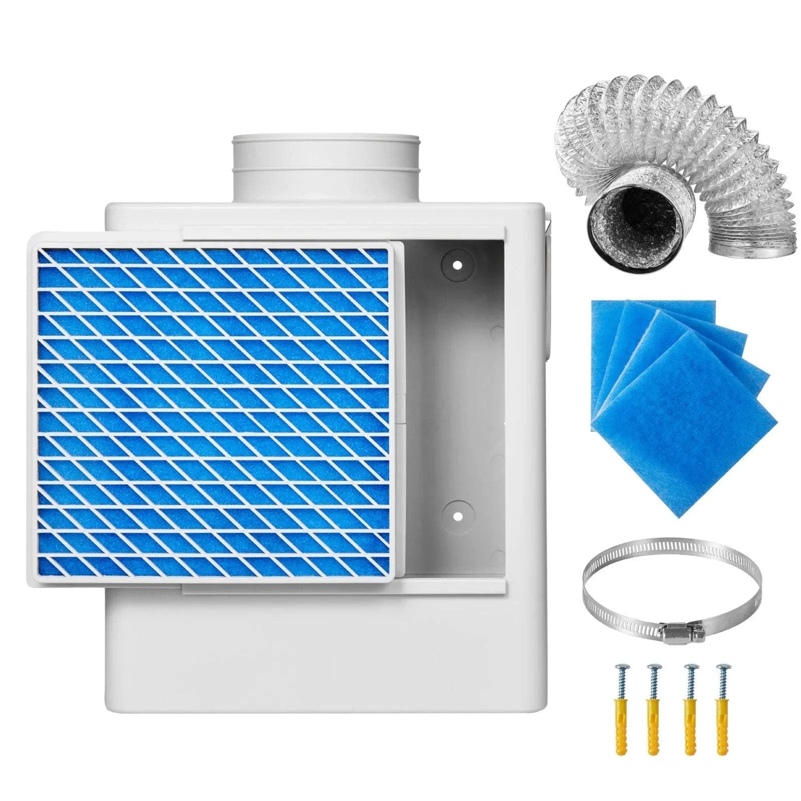 3-in-1 Indoor Dryer Vent Kit with Filter Pads & Safety Hood-Type 2 / United States