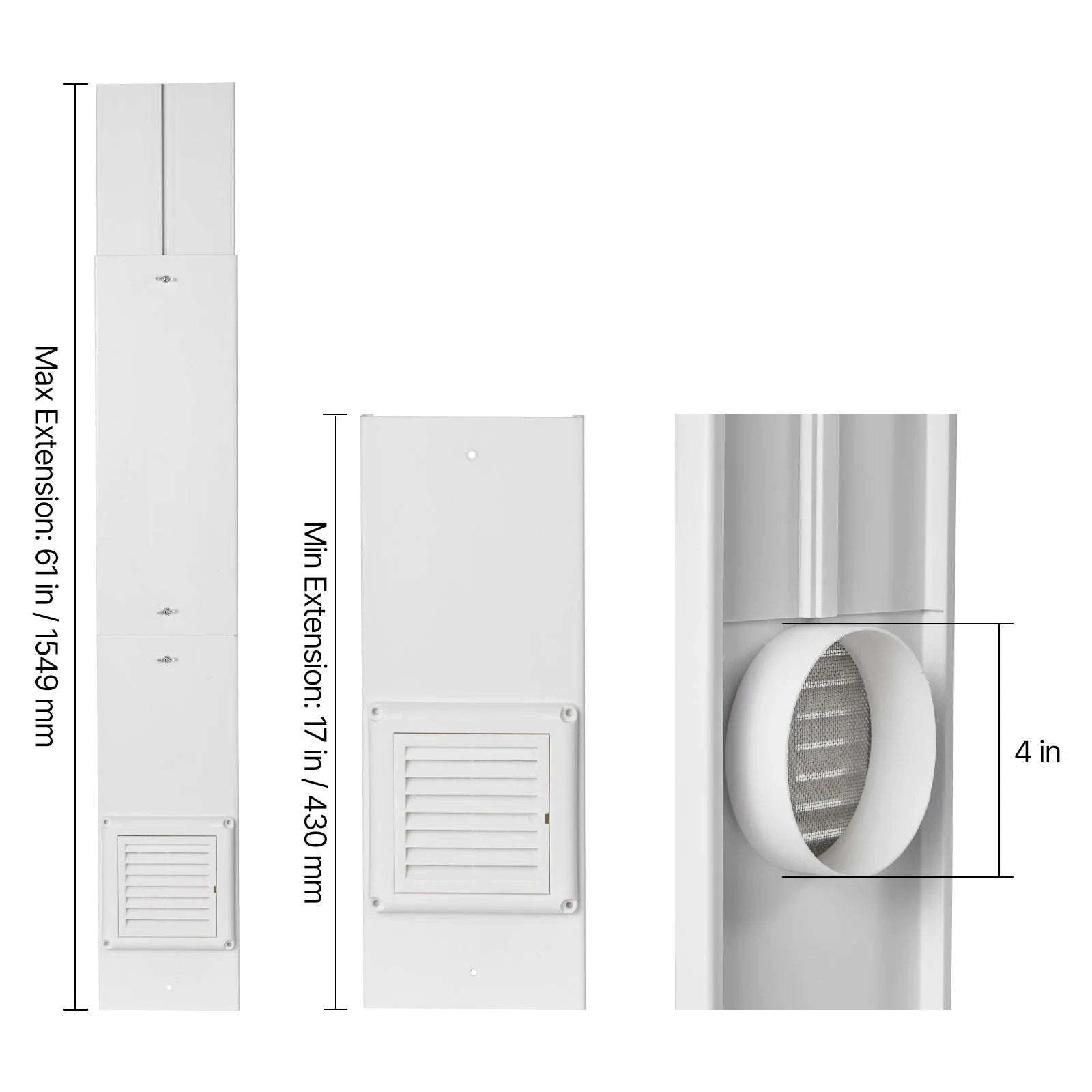 3-in-1 Indoor Dryer Vent Kit with Filter Pads & Safety Hood-Type 2 / United States