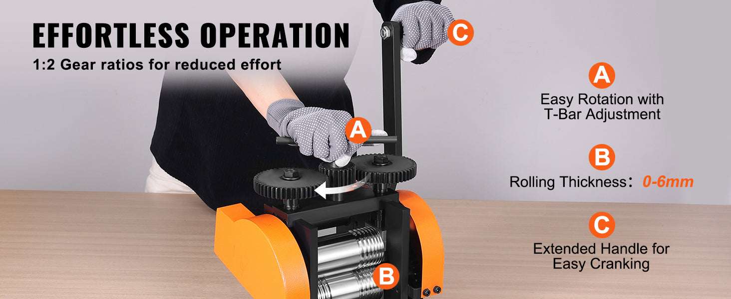 3-in-1 Jewelry Rolling Mill Machine for Sheet, Wire & Metal Forming-76mmW 0.1-7mmT / United States
