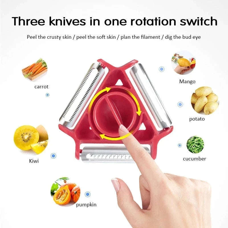 3-in-1 Magic Trio Peeler Set for Faster Fruit and Veg Prep-3PCS