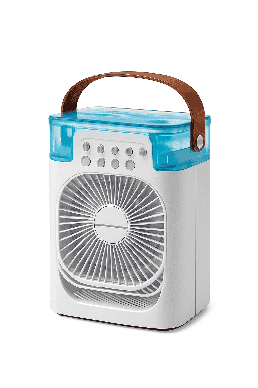 3-in-1 Mini Air Cooler Fan with Humidifier and Night Light-United States / black
