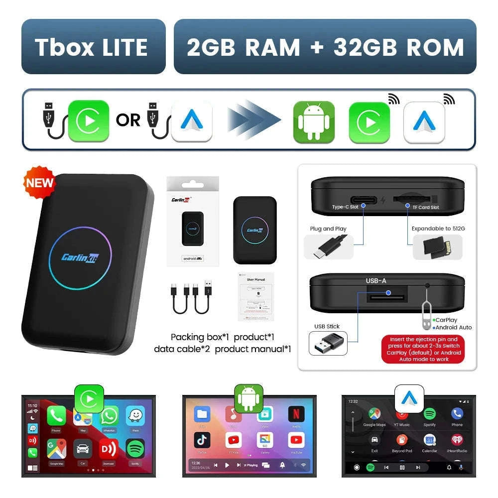 3-in-1 Wireless Phone Integration AI Box-Lite 2GB 32GB / Germany