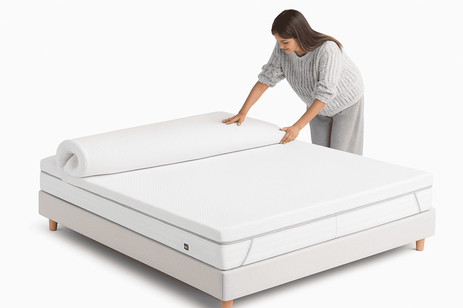 3 Inch Gel Memory Foam Mattress Topper Full Size Cooling Cover-3ln White / Full / United States