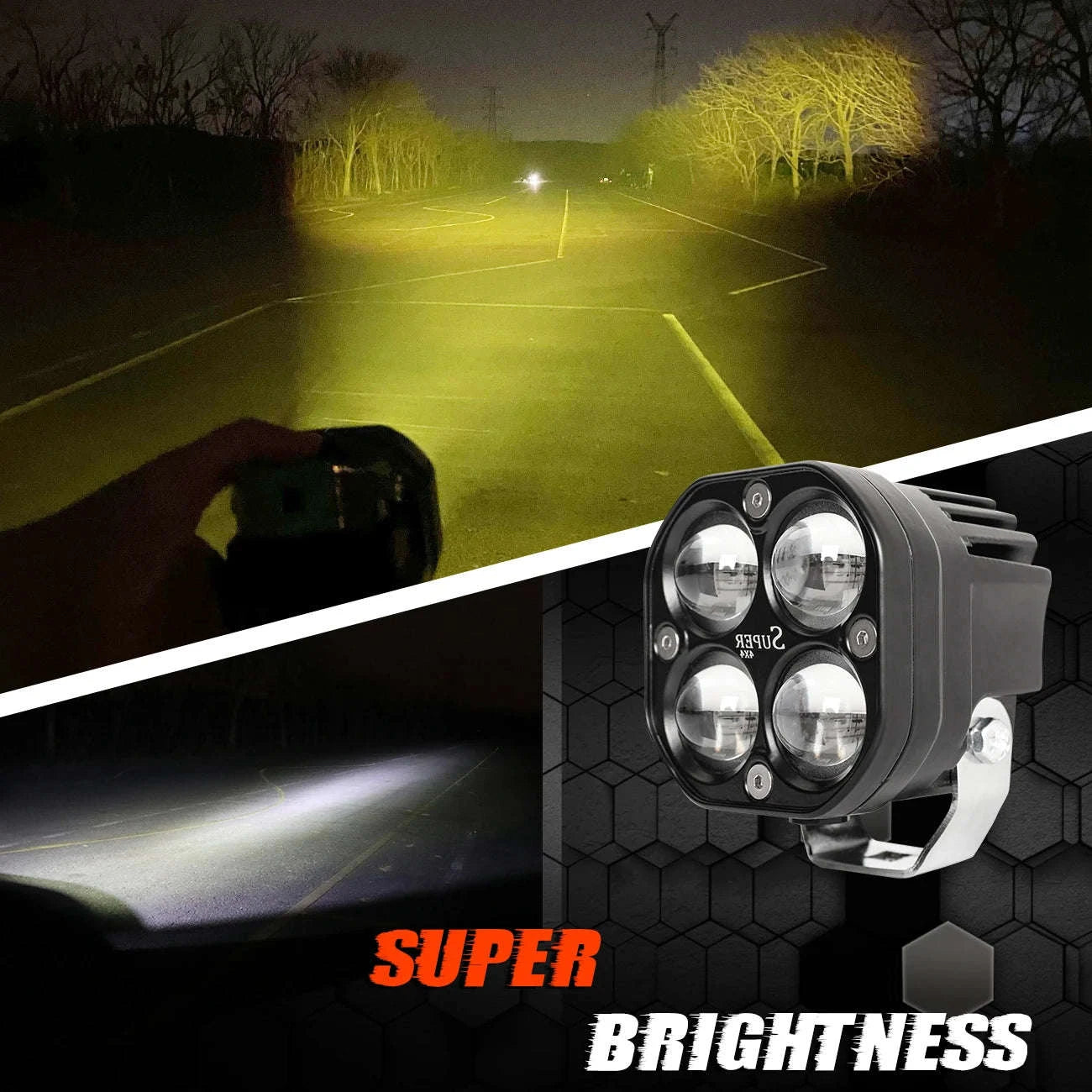 3 Inch LED Work Light 120W 12V 24V IP68-2PC White Light