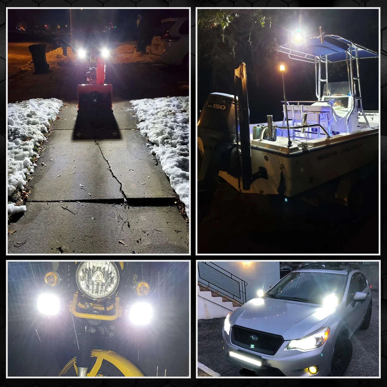 3 Inch LED Work Light 120W 12V 24V IP68-2PC White Light