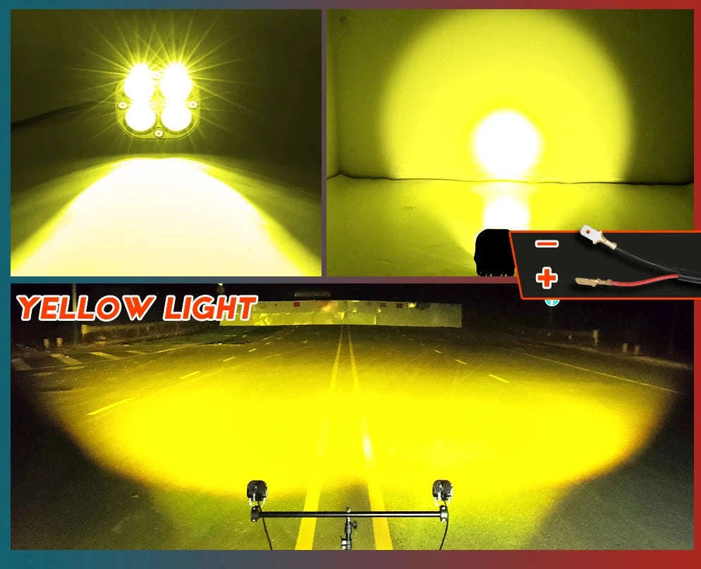 3 Inch LED Work Light 120W 12V 24V IP68-2PC White Light