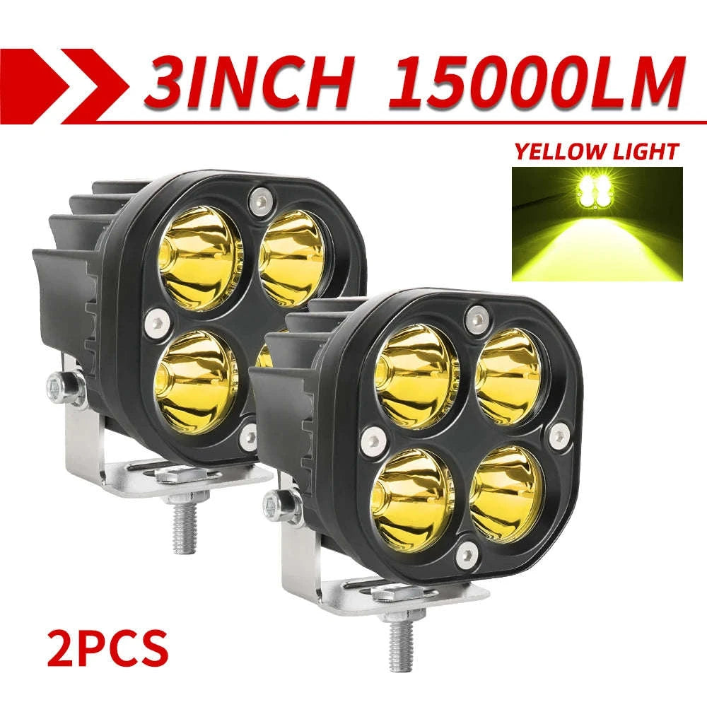 3 Inch LED Work Light 120W 12V 24V IP68-2PC White Light
