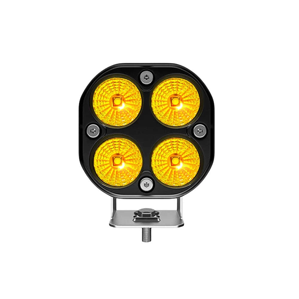 3 Inch LED Work Spot Lights 12V 24V Off-Road Fog Lights-Yellow light 22LED